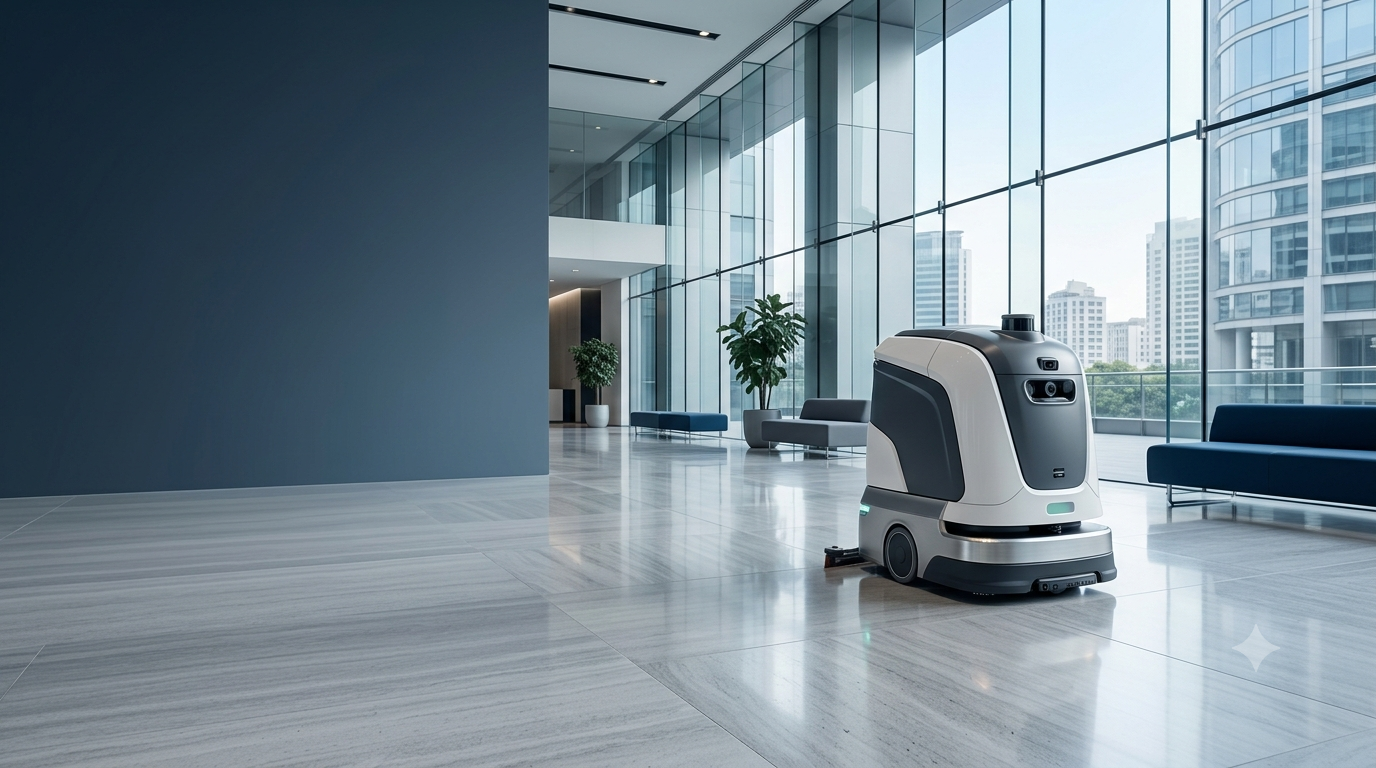 Robot autonomo professionale per la pulizia degli ambienti